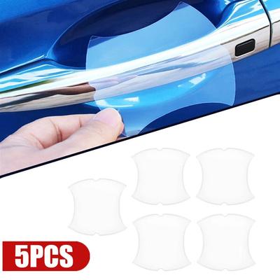 5 stücke Unsichtbare Auto Türgriff Film Schutz Kratzer Protector Zubehör Transparent Weiß TPU Anti-scratch Aufkleber