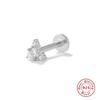 S925 Sterling Silver New Version Puncture Internal Thread Flat Head Body Auricle Puncture Earbone Stud Earring Stud Earring