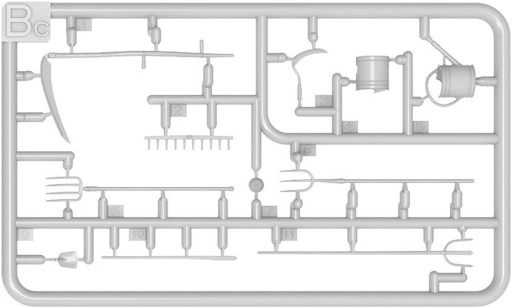 MiniArt Farm Cart and Village Accessories Plastic Model MA35657 1/35