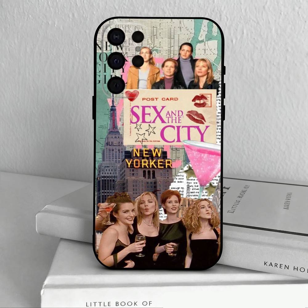 S-Sex and the City Phone Case For Samsung S25,S24,S21,S22,S23,S30,Ultra,S20,Plus,Others Soft Black Cover