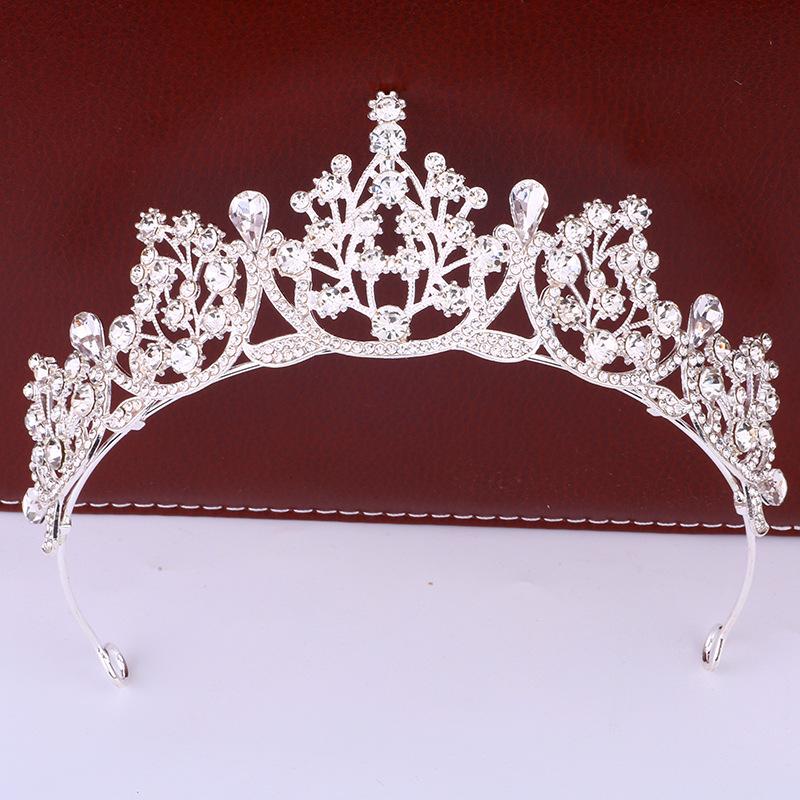 

New Fashionable Princess Crystal Crown Headwear Bride s Wedding Dress Dress Accessory Beauty Pageant Performance Queen s Crown