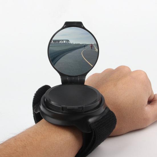 Bike Rearview Mirror Wristband 360 Degrees Rotation Adjustable Lightweight Cycling Wrist Rear View Mirror