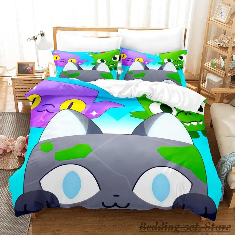 Game Pet Simulator X Bedding Set Single Twin Full Queen King Size Bed Set Adult Kid Bedroom Duvetcover Sets Parure De Lit Bed