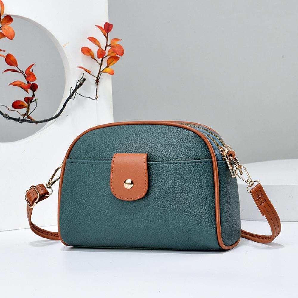 PU Leather Niche Shoulder Bag Solid Color Simple Square Bag Ins Small Crossbody Bag  Outdoor
