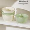 2025 Elegant Ceramic Rice Bowl: High-Value Cream Style Tableware for Home Use
