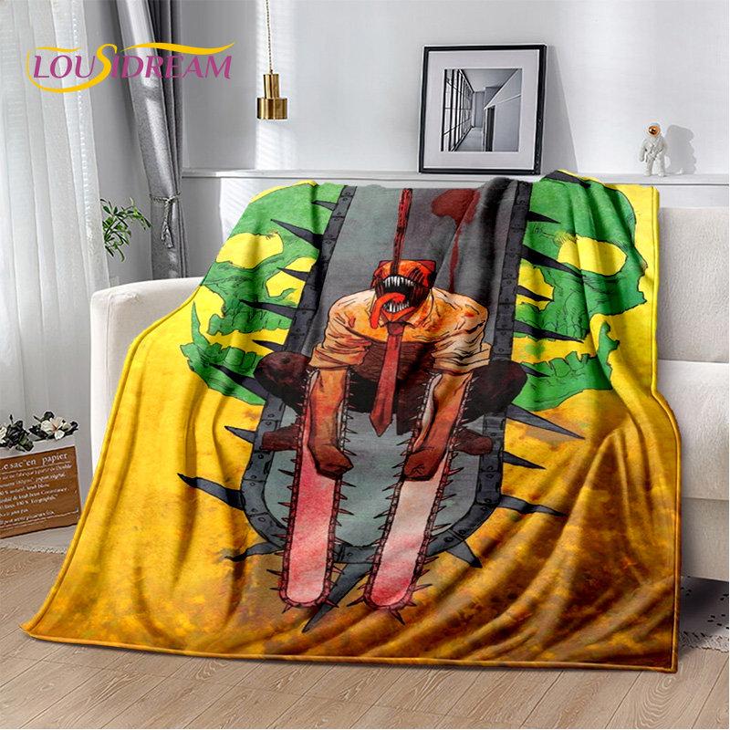 Anime Chainsaw Man Denji Cartoon Soft Plush Blanket,Flannel Blanket Throw Blanket for Living Room Bedroom Bed Sofa Picnic Cover