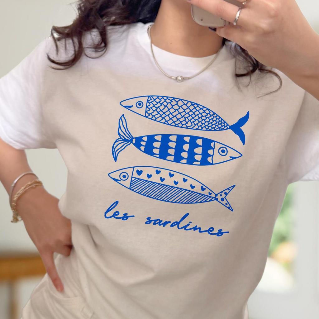 Sardine T-Shirt and kids tshirt - French Riviera Coastal Style, Ocean Inspired