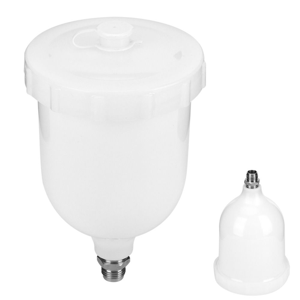 600ml Spray Gun Pot Threaded Connector For Dv1 GTI Pro TT GFG Gravity Feed Spray Gun Pot Plastic Material