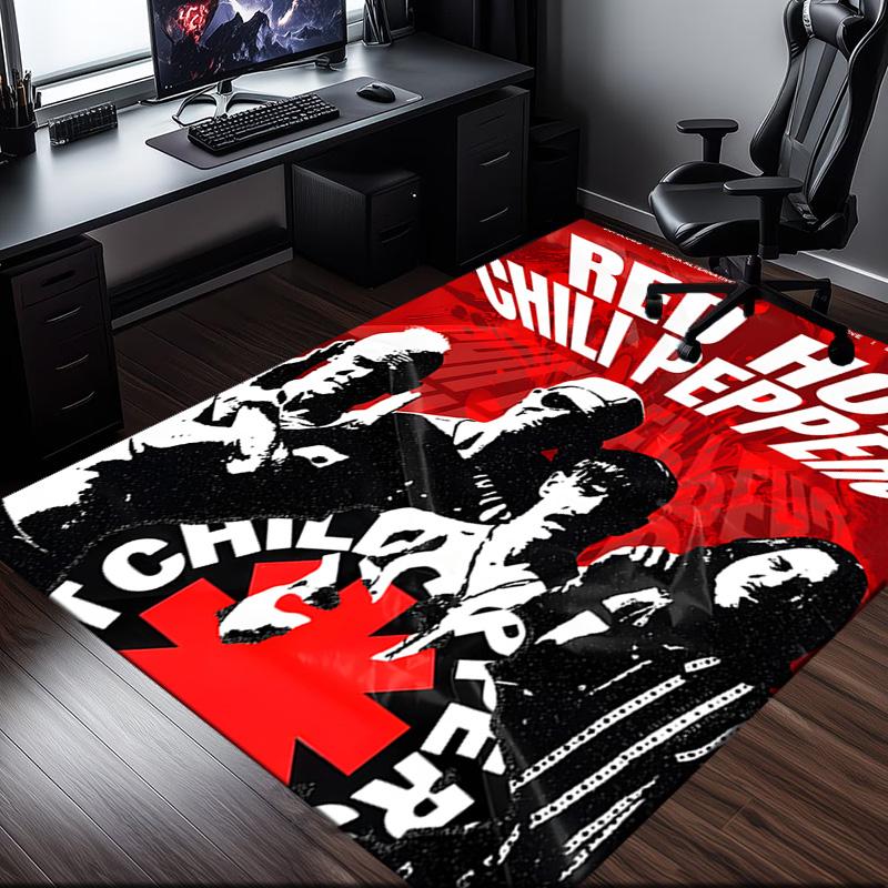 1PC Hot Chili Music  Rug for Livingroom,Bedroom, Palyroom, Chair Rug, Area rug, Game Carpet, Large Size Rug Fan Christmas gift