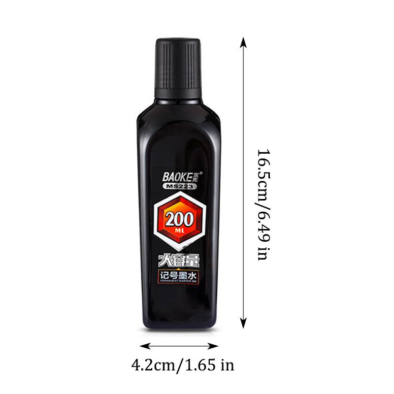 1 Bottle Permanent Marker Ink Refill,200&400ml Large Volume Ink,Quick-Drying Waterproof Permanent Ink For Markers,Non-Toxic