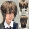 Handsome Wolf-Tailed Mullet Head Wigs Siamese Cat Short Gradient Hair Anime Cos Wig  for Boys