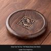 Yunxi Round Tea Tray - Fish & Lotus Design