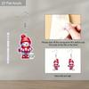 2D Flat Christmas Cartoon Christmas Hat Holding Ball Snowman Double-sided Pattern Earrings Jewelry Gift for Women Female