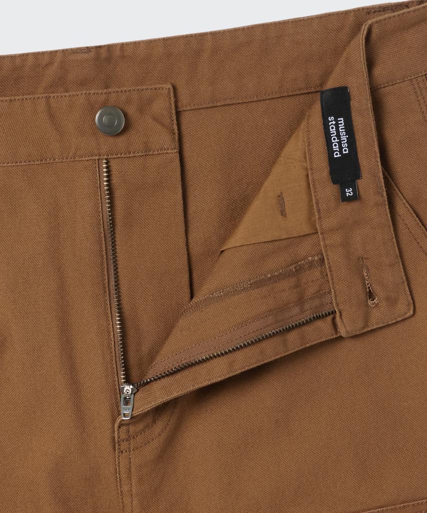 MUSINSA STANDARD Canvas Regular Fit Double Knee Carpenter Pants [Desert Brown]