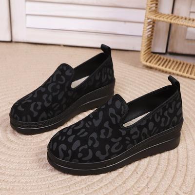 Leoparden Damen Ballerinas Schuhe Mode Plateau Lässig Bequem Sport Sneaker 2025 Herbst Neue Trends Schuhe Laufen Zapatos Mujer