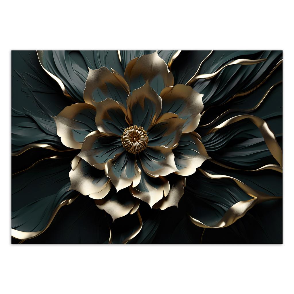 Wallpaper Gold Glamour Flower