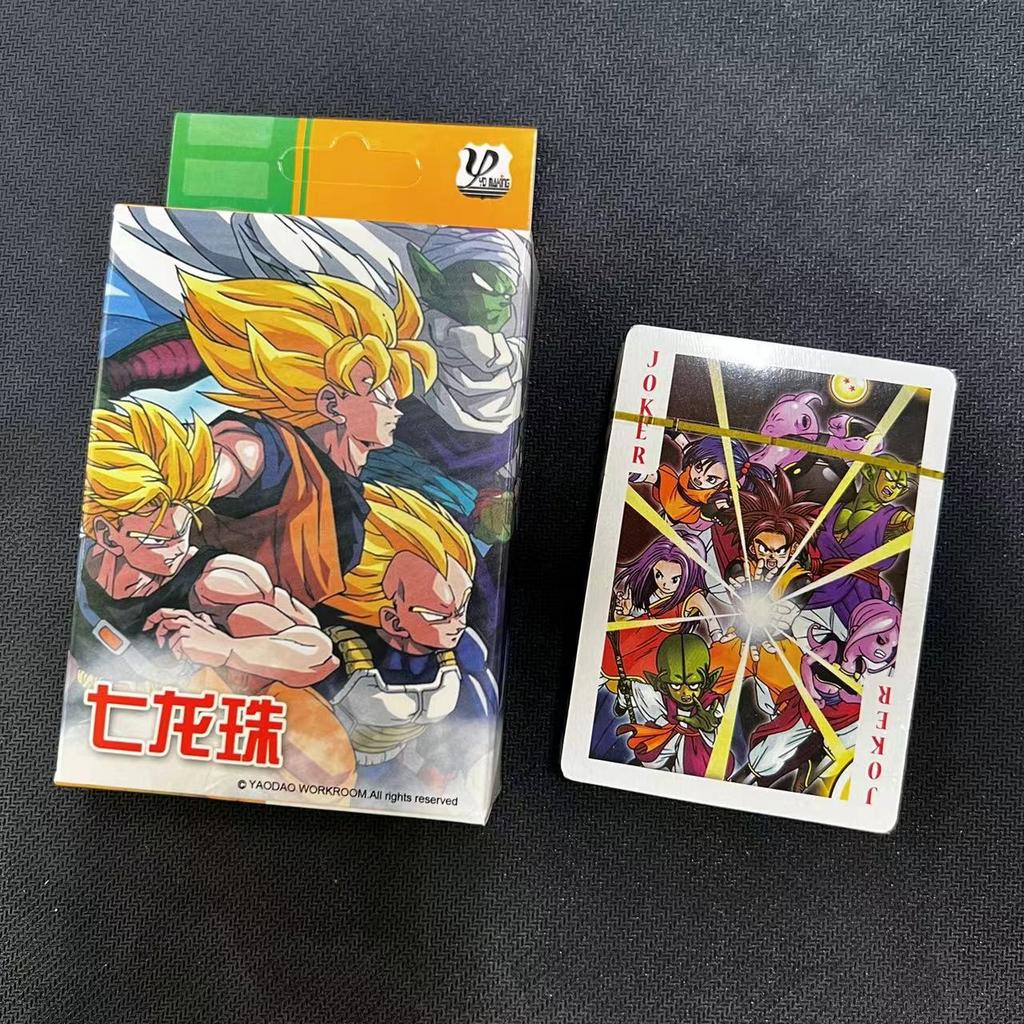 54Pcs Cards Anime Dragon Ball Z Poker Toy Cosplay Son Goku Board Game Cards Hardcover Collection Box