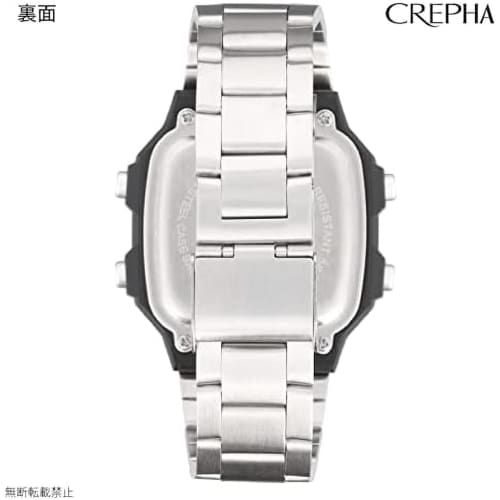 Klefer Men's Digital Waterproof Watch with Metal Band, Silver, TS-D306-BK