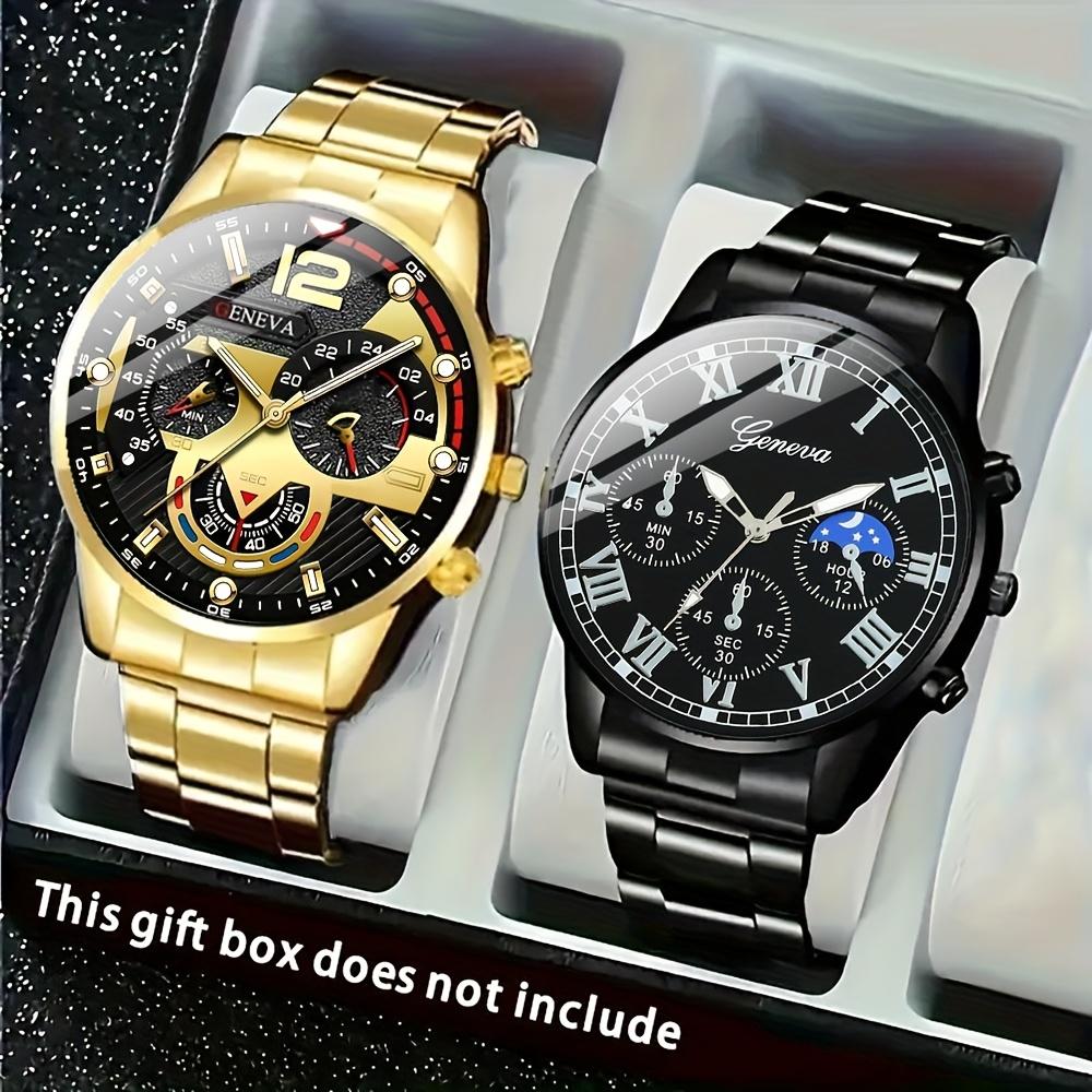 Fashion business sports quartz watch paired with stainless steel strap quartz movement suitable for wearing in various occasions