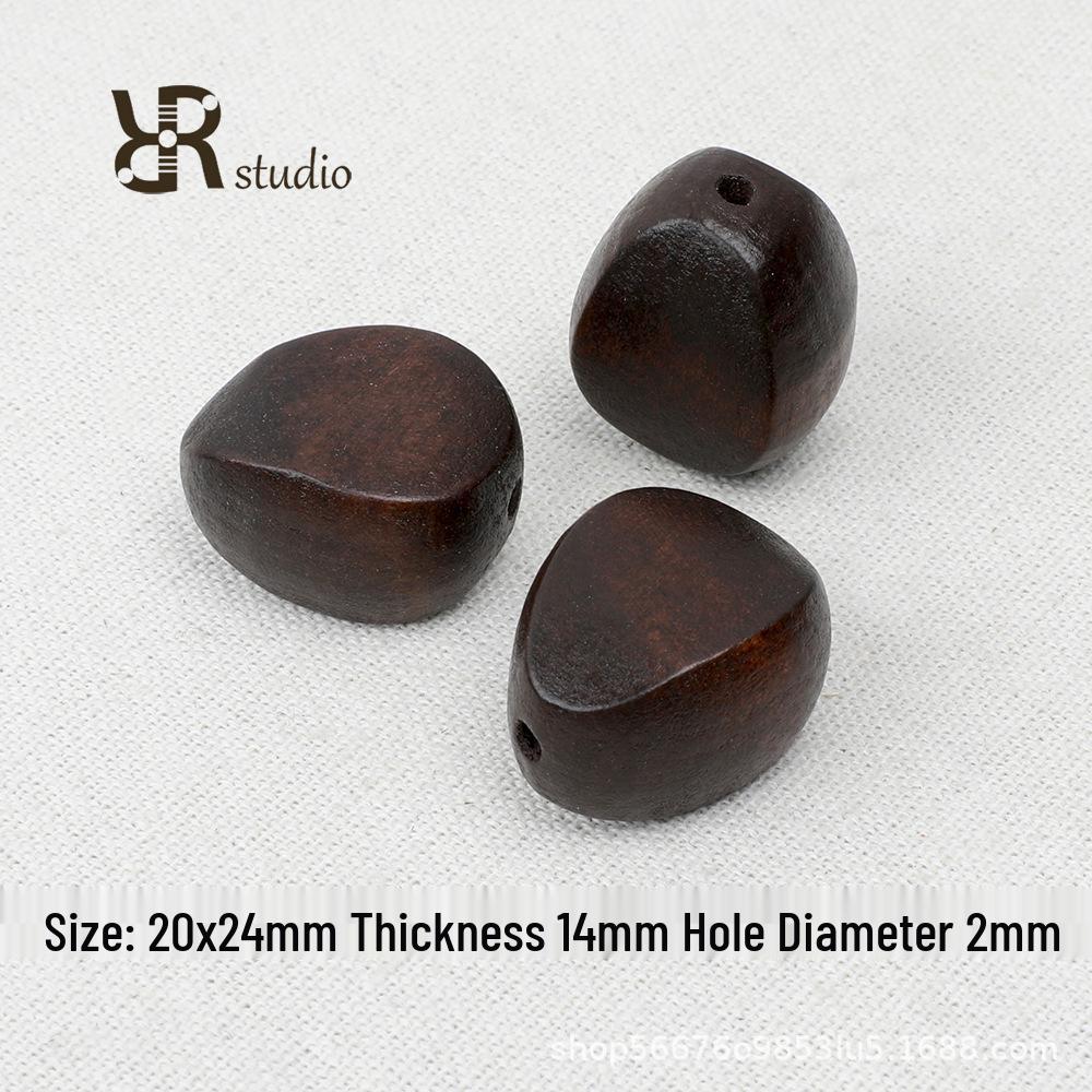 Retro Braune Geometrische Holzperlen für Minimalistischen DIY Schmuck
