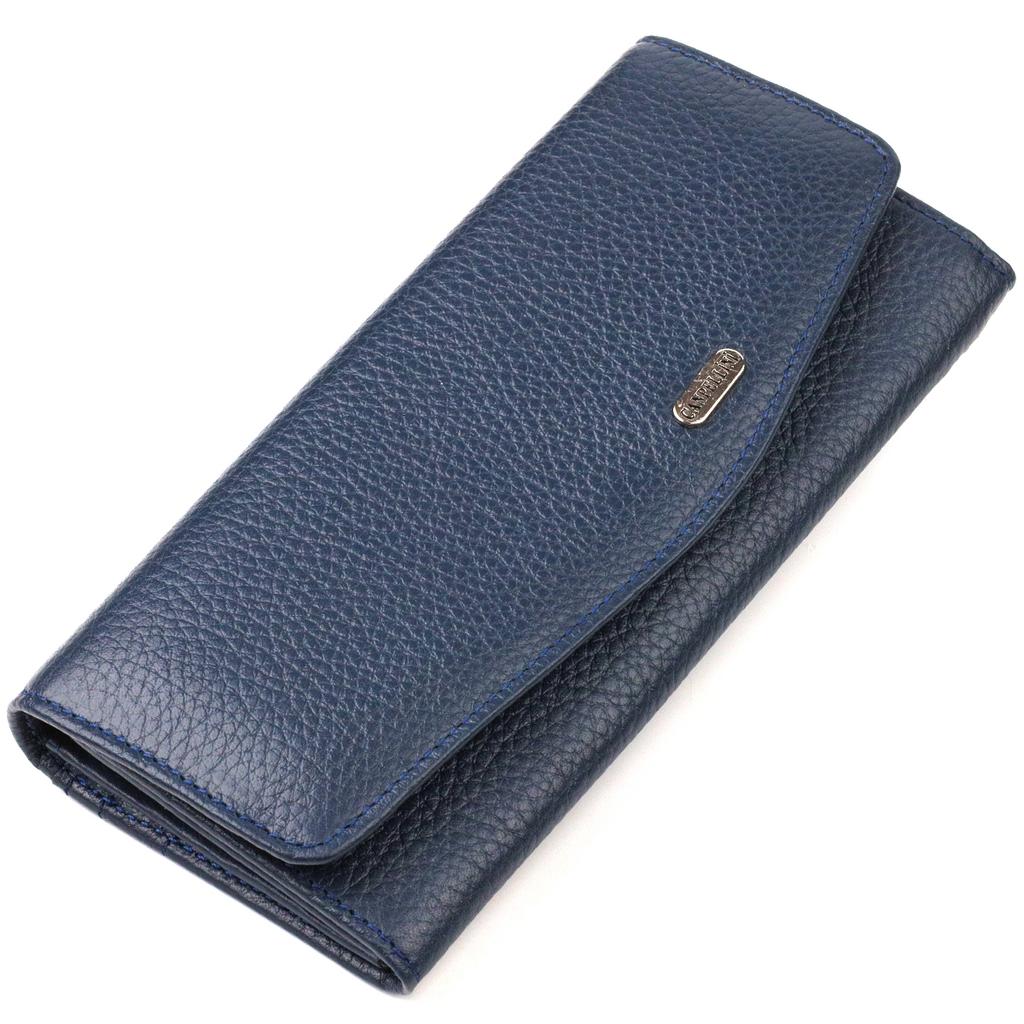 Women's Stylish Leather Wallet with Convenient Functionality CANPELLINI 21725 Blue