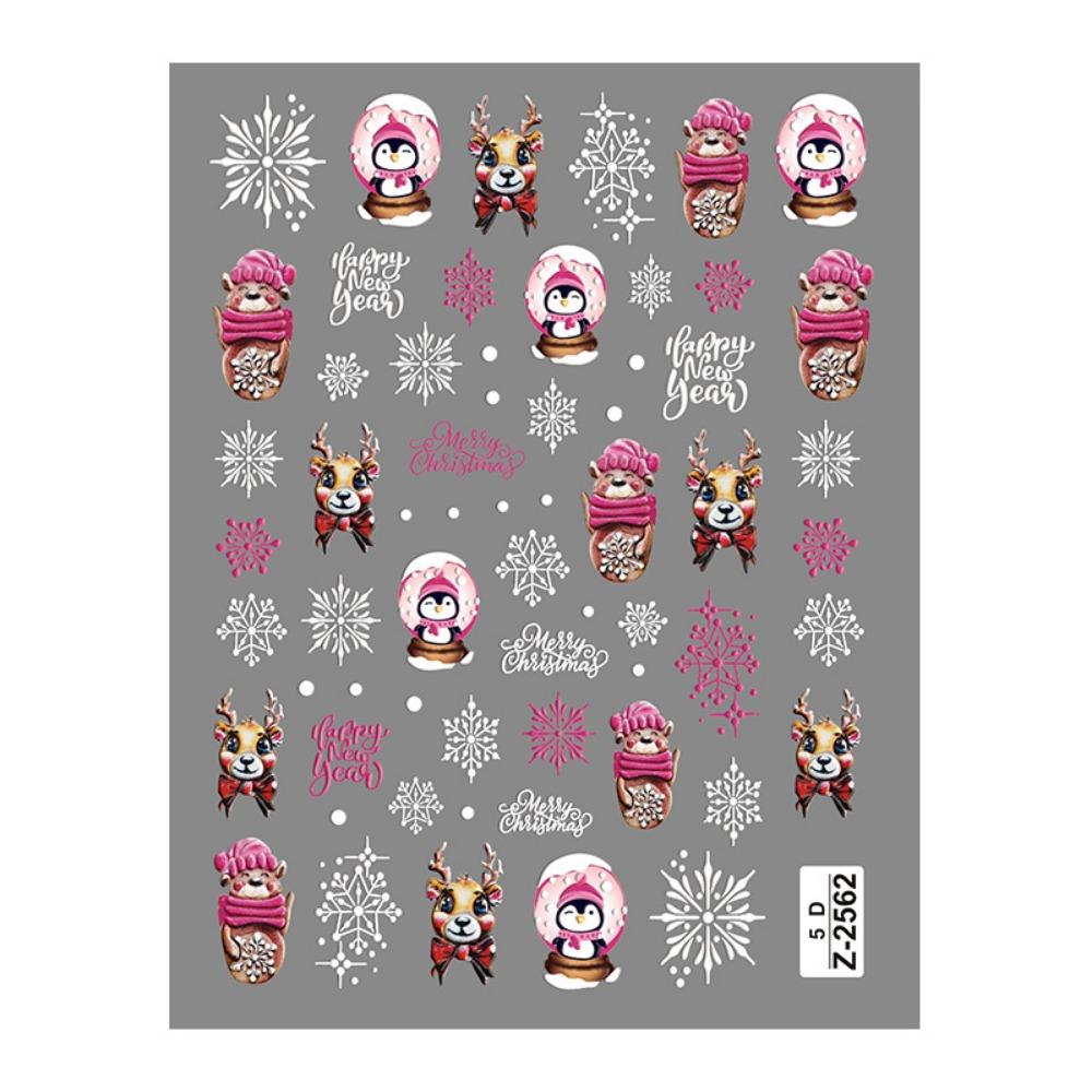 Weihnachtliche Nagelsticker – Schneeflocken- und Schneemannmuster, selbstklebend, mattes Finish, festliche Nageldekorationen zum einfachen Anbringen!
