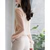 Dme [Polka Dot Puff Sleeve Blouse], Spring And Autumn Stand-Collar Fitted Long-Sleeve Commuter Shirt, Women's Top