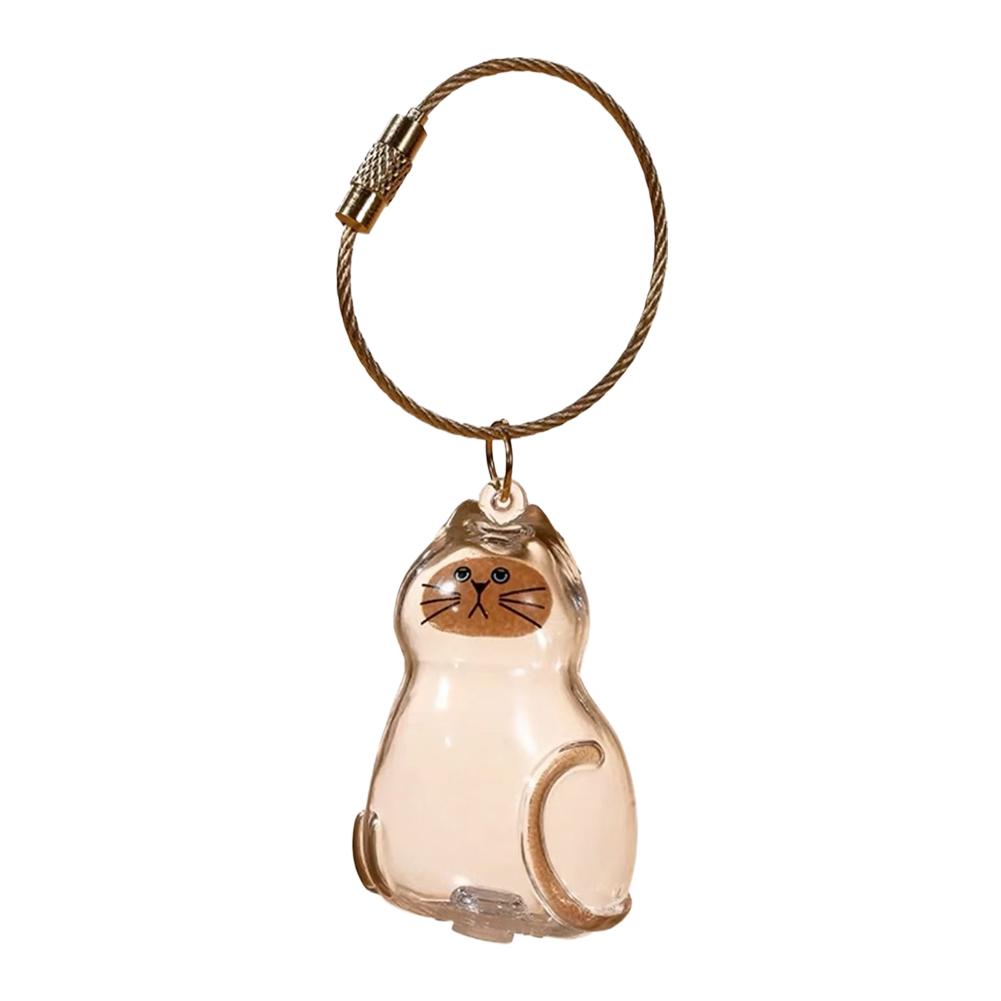 6PCS Pet Hair Storage Case - Plastic Kitten Figurine Clear Case for Pet Lovers. Portable Pet Loss Remembrance Gift.