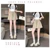 2025 Sweet Korean High-Waisted Quick-Dry Ruffle Pants with Pockets