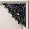 90 Degree Corner Wall Accents 3D Spider Web Halloween Decor, Acrylic Hanging Ornament Durable Holiday Ornaments with Dimensional Effect, Spooky Party