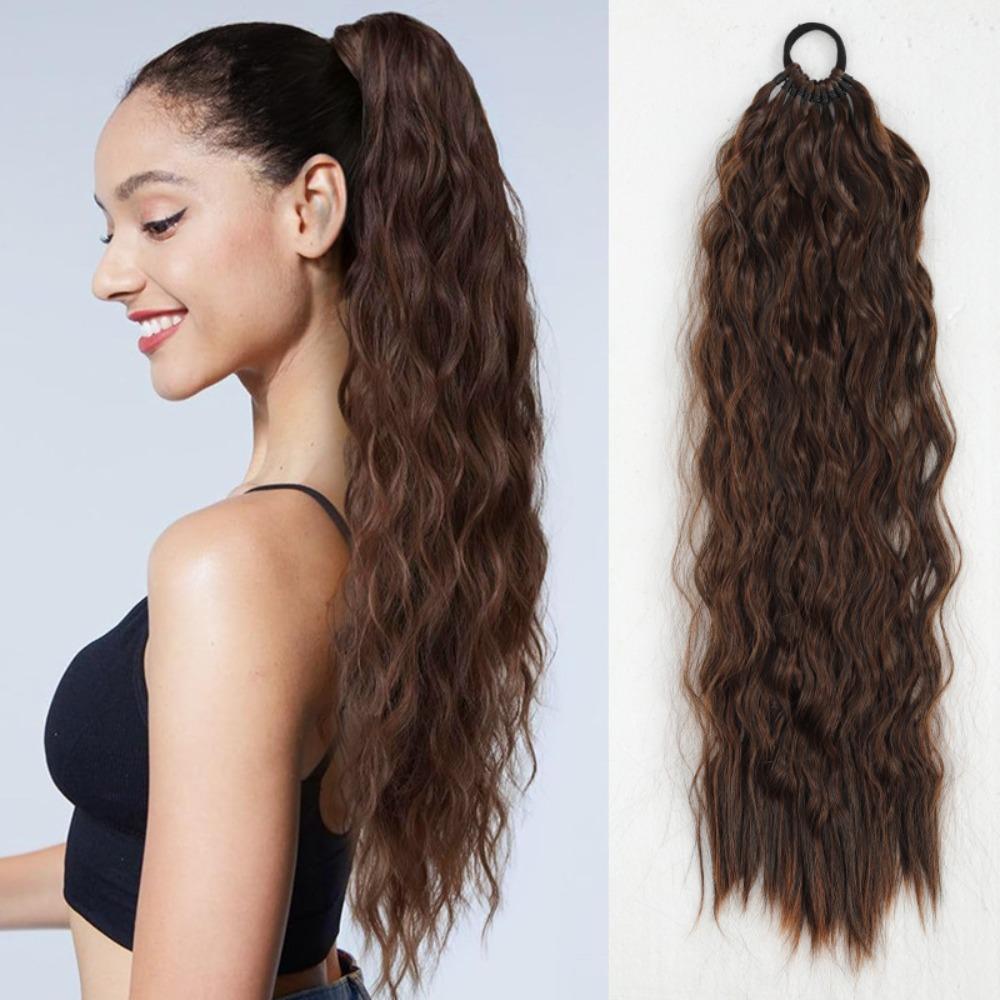 

Rubber Band Water Ripple Ponytail Hair Band Pony Tail Hairpiece for Casual Attire 2 30