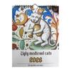 2026 Ugly Medieval Cats Calendar Whimsical Cat Design Large Font Easy To Read Calendar Decoration For The Entrance Hall & Bedroo