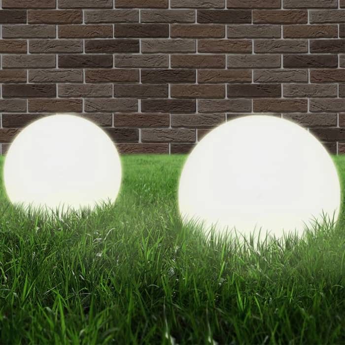 Lampe à LED - vidaXL - Sphérique - 2 pcs - 20 cm - PMMA - Blanc