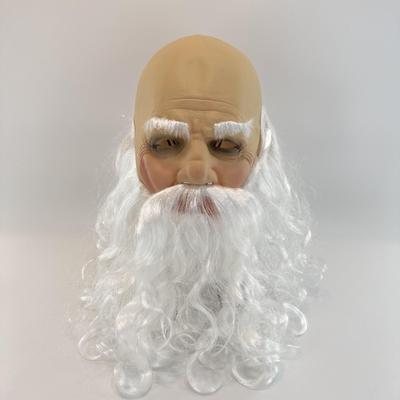 Bradatý dedko plešatá latexová maska