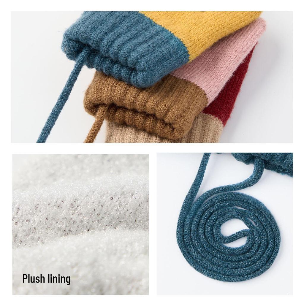 Nidoran Knitted Baby Mittens: Warm Winter Gloves for Boys & Girls