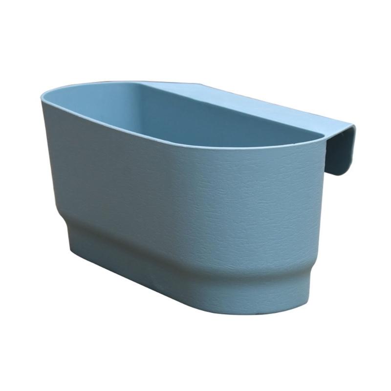 Flower Plant Pot Wall Mounted Planter Outdoor Flowerpot Basket for Balcony Fence X3UC