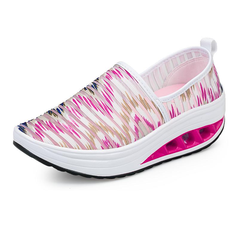 

Женские лоферы на танкетке и платформе, женская обувь, дышащие летние кроссовки, женская повседневная обувь для дам, zapatillas mujer WSH3303 35 розовый
