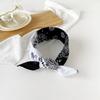 European American Hip Hop Cashew Print Headscarf - 50cm Cotton Linen Square Scarf for Women