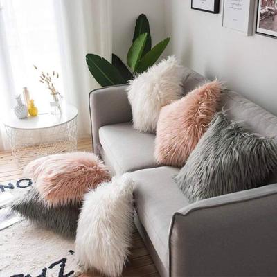 45X45Cm Soft Fur Plush Cushion Cover Home Decor Pillow Covers Living Room Bedroom Sofa Decorative Pillowcase Shaggy Fluffy Cover
