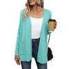 Women's Casual Vintage- Solid-Color Front-Button Cardigan Jacket