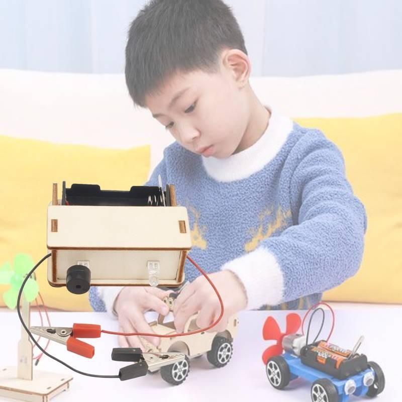 Middle School Fun Diy Conductive Detector Small Making Science Experiment Model Wooden Material