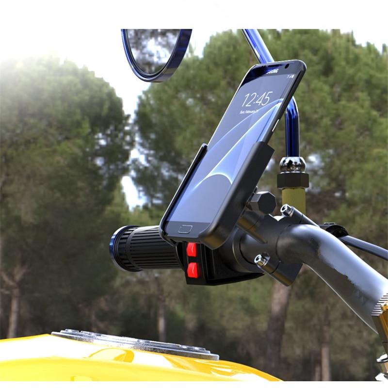 Bicycle Phone Holder Motorcycle Handlebar Mobilephone Support Aluminum Alloy 360 Rotation MTB Bike Accessories