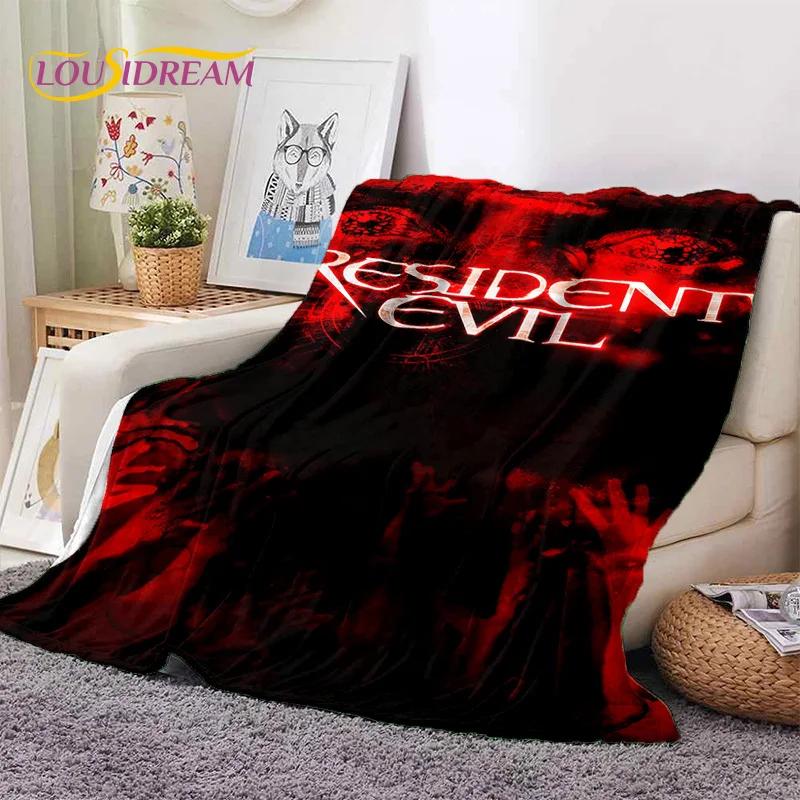 Horror Games R-Resident Evil Soft Flannel Blanket for Beds Bedroom Sofa Picnic,Throw Blanket for Cover Outdoor Leisure Nap Gift