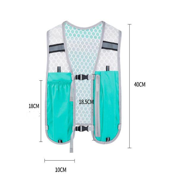 For Biking Running Storage Vest Lightweight Running Vest Reflective Hydration Water Chest Pack with Phone Storage Pocket