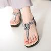 Fashion Fashion Summer Women's Flip Flop Sandals Comfortable Crystal Flat Round Toe Casual Women Sandals