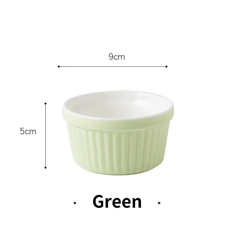 Dessert-Temperatur-Schüssel Haushalt Zoll Pudding Shufulei 3,5 Eierschüssel Baby Backofen Hohe Schüssel Dampfbeständig Keramik
