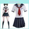 Danganronpa Another Episode Naegi Komaru Elegant White And Navy Blue Uniform Skirt Cosplay Costume With Sock