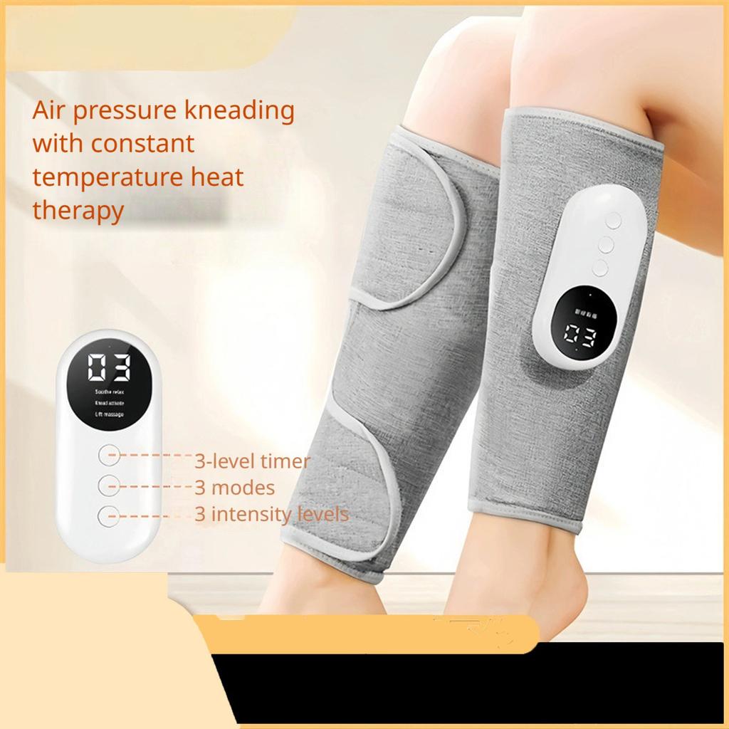 Cordless 3 Modes Leg Massager With Heat,  Compression For Calf Pain Relief, Adjustable & Portable For Home, Travel Use
