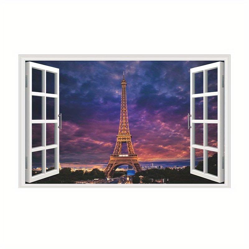 

3D Природные Пейзажи Поддельные Наклейки На Окна Сакура Дерево Пляжное Здание Стены Искусства Росписи Наклейки Украшения Домашнего Офиса Виниловые Обои 43.5x70cm