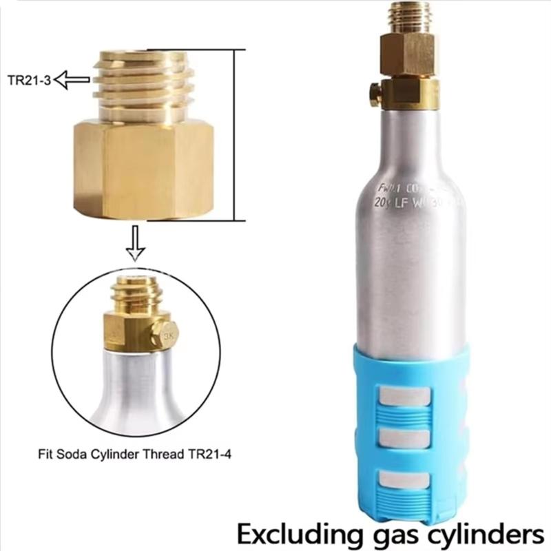 Professional High Compatibility TR21 4 To TR21 3 Brass Connector Coupling Tool Less Installation CO2 Conversion Adapter